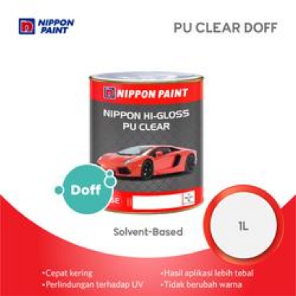 NIPPON PAINT PU CLEAR DOFF UKURAN 1KG + HARDENER
