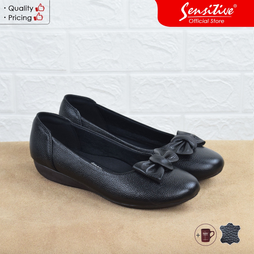 SENSITIVE Flat Shoes / Sepatu Flat Kulit Wanita SC WENDY 302 Hitam
