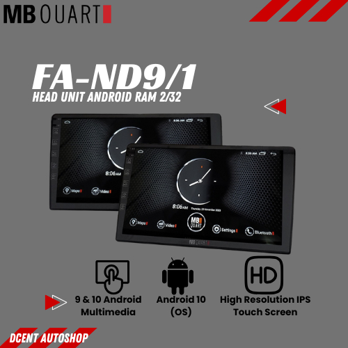 Head Unit Android MB QUART - FA-ND9/1 & FA-ND10/1 - Head Unit Android Mobil - 100% Original
