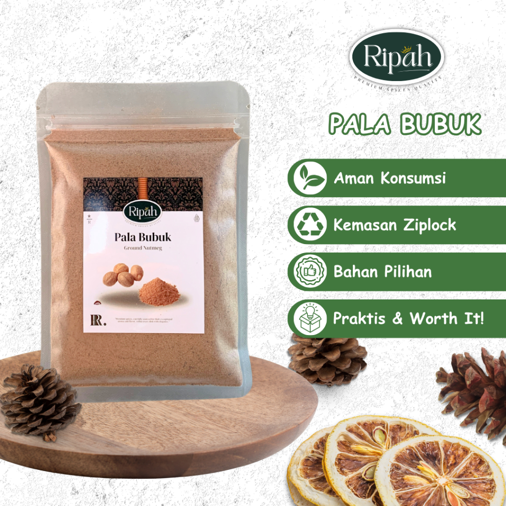 

40gr Pala Bubuk / Ground Nutmeg / Ripah Rempah PREMIUM QUALITY