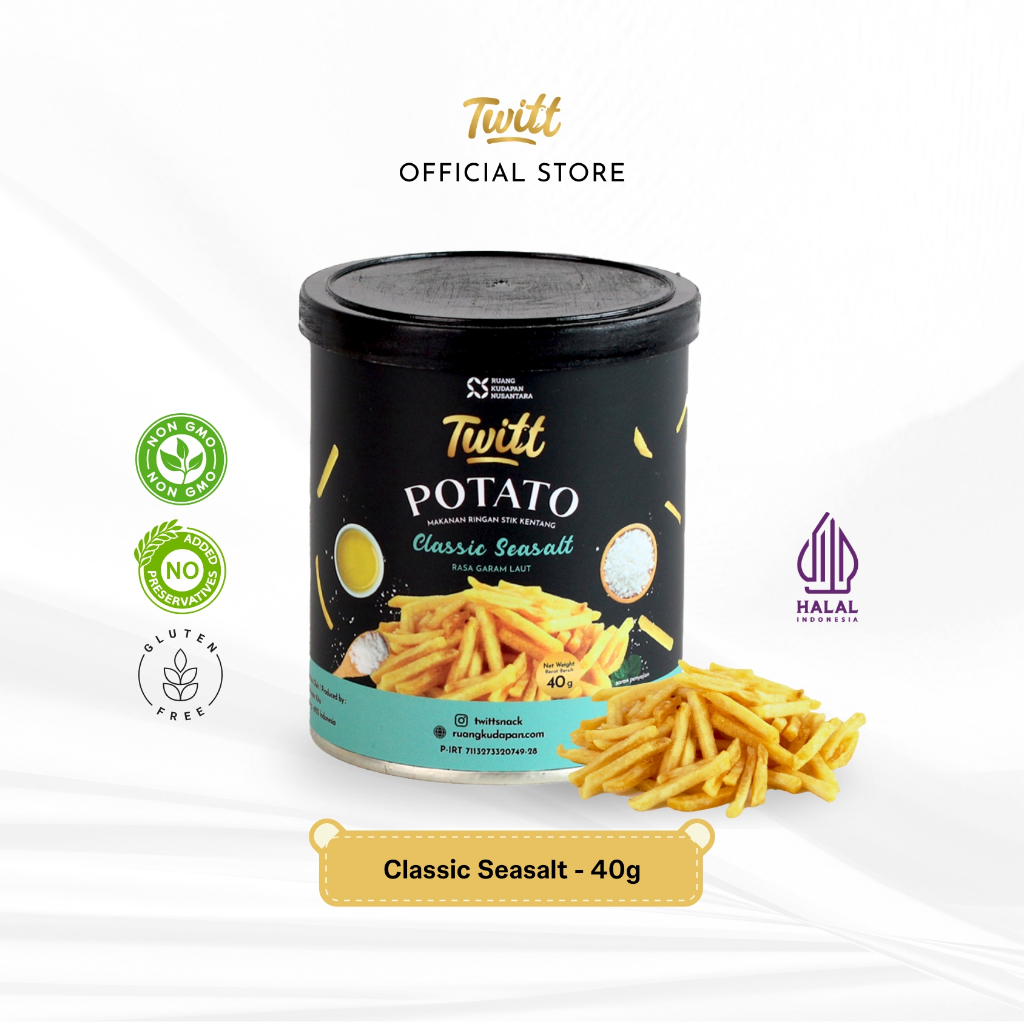 

Twitt Snack - Potato Classic Seasalt Stick Kentang 40g