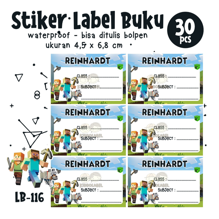 

LABEL BUKU ANAK BOY 2