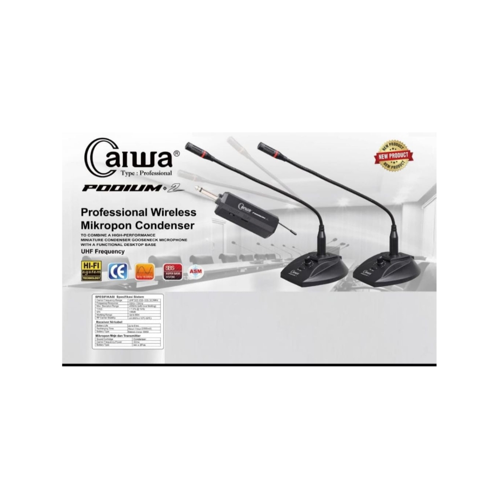 Mic meja/podium mic wireless meja/podium CAIWA PODIUM 2