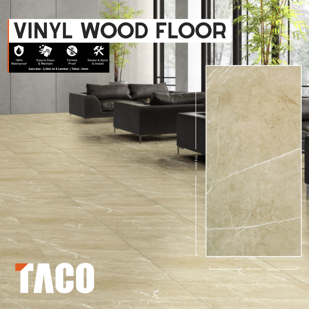 Lantai Vinyl TACO | SPC | Lantai Motif Batu | Lantai Motif Marmer | Lantai Parket | Lantai SPC | SPC
