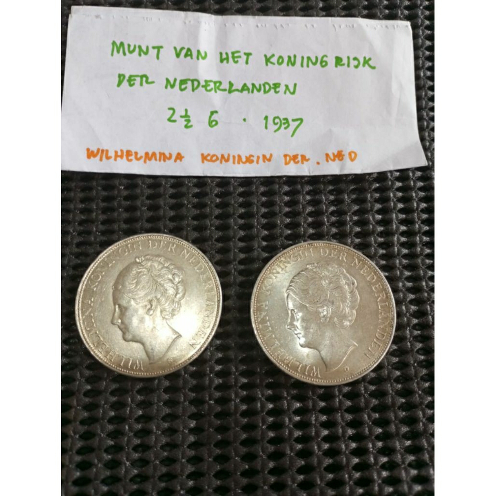Koin 2.5 G Wilhelmina Koningin Der Nederlander 1932 1937