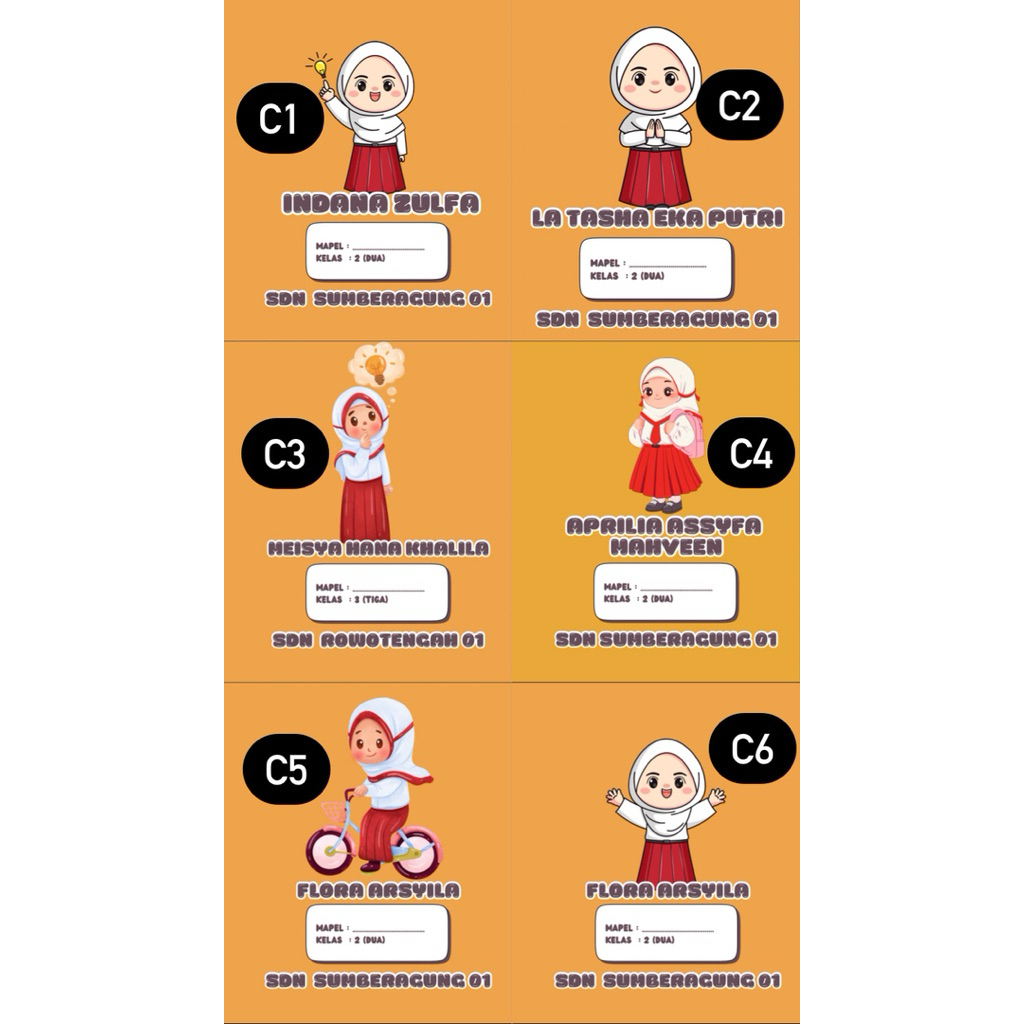 

buku tulis custom nama,foto,dan nama sekolah (1pack isi 10 buku)
