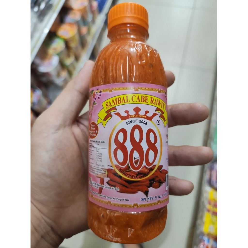 

Sambal Cabe Rawit Asli Merk 888 Per botol