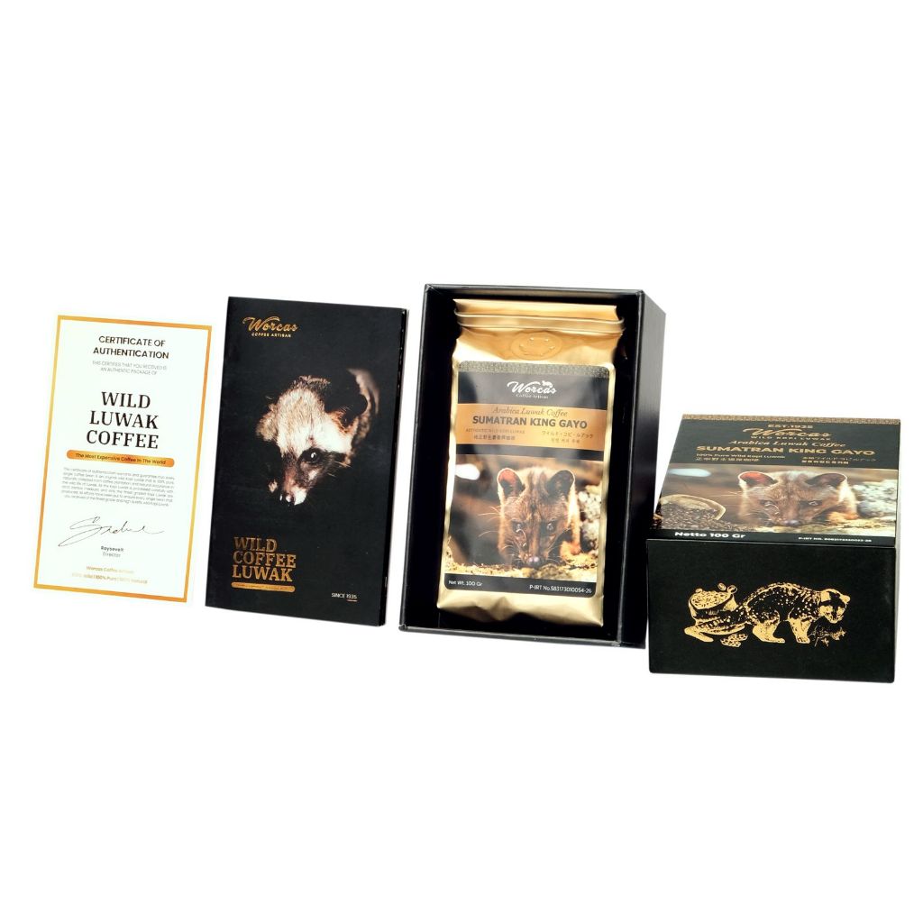 

WORCAS Kopi Luwak Liar Sumatran King Gayo 100gr - Classic Box
