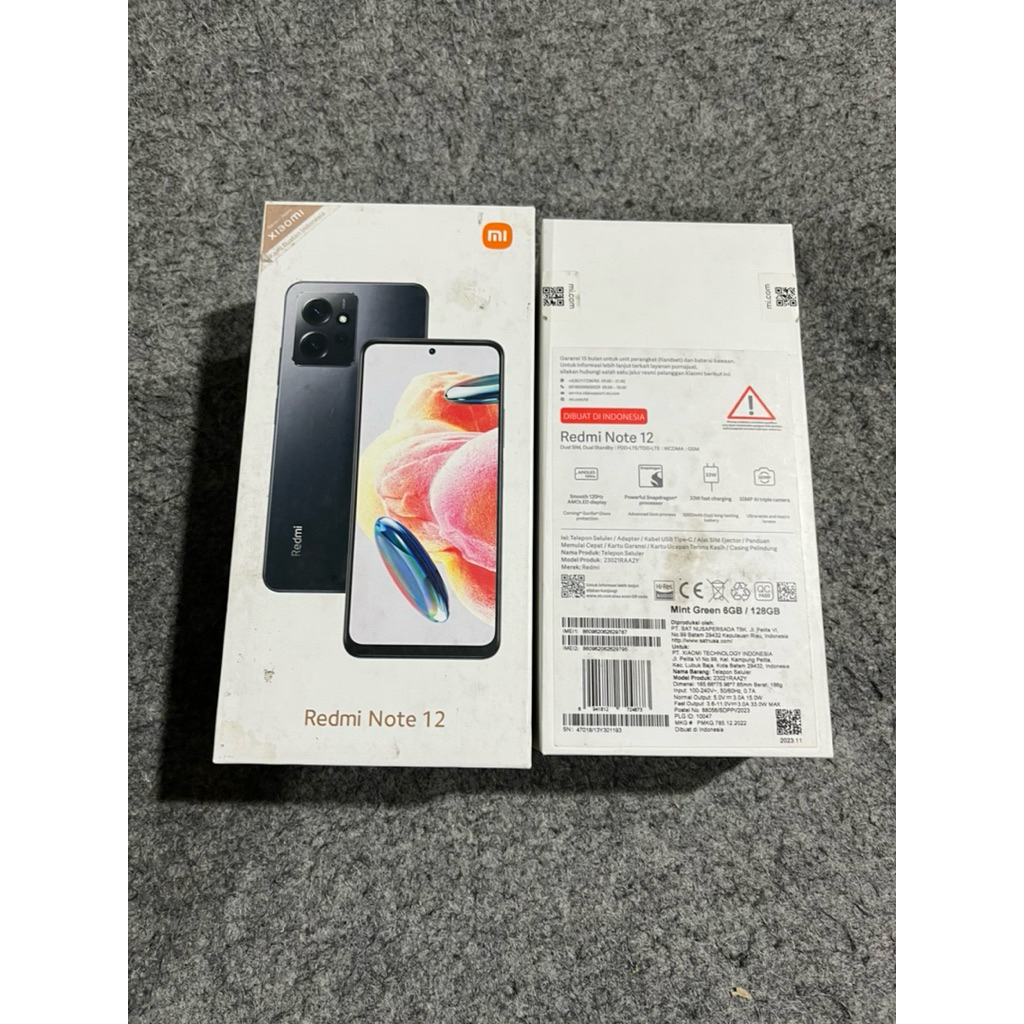 

DUS BOOK DUSBOX KARDUS BOX KARTON XIAOMI REDMI NOTE 12 ORIGINAL COPOTAN