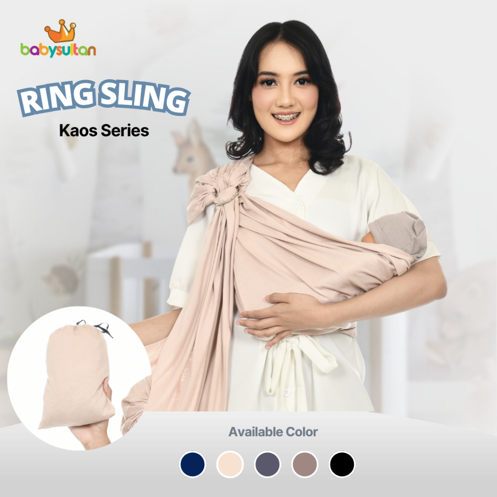 Gendongan Bayi Ring Sling Kaos Free Pouch babysultan