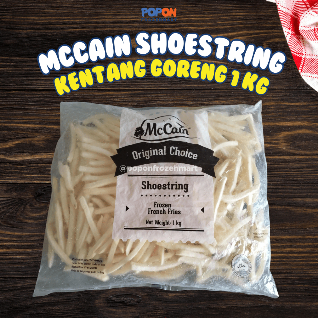 

McCain Shoestring 1 Kg / Kentang Goreng McCain Shoestring 1 Kg