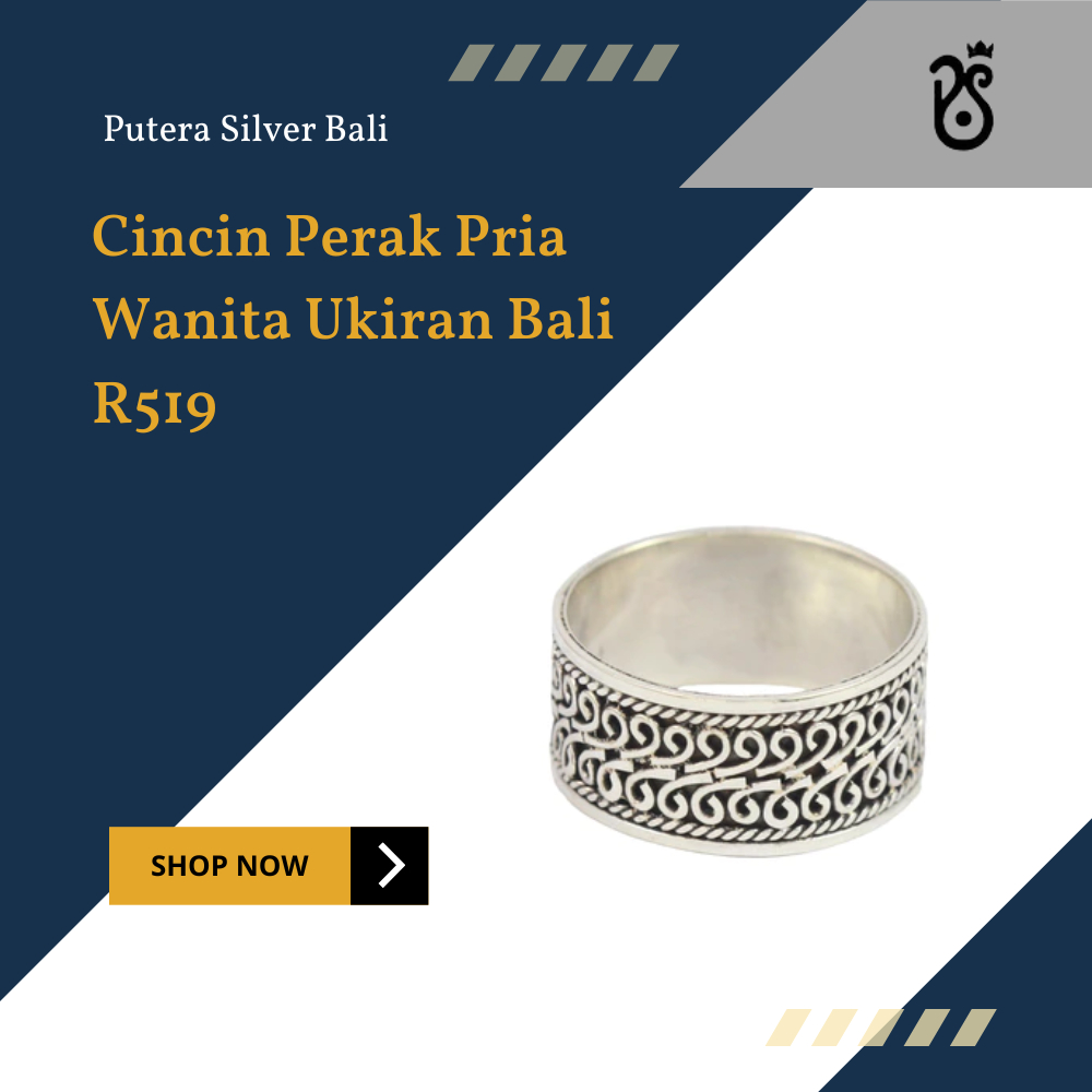Putera Silver Bali | Cincin Perak Pria Wanita Ukiran Bali R519