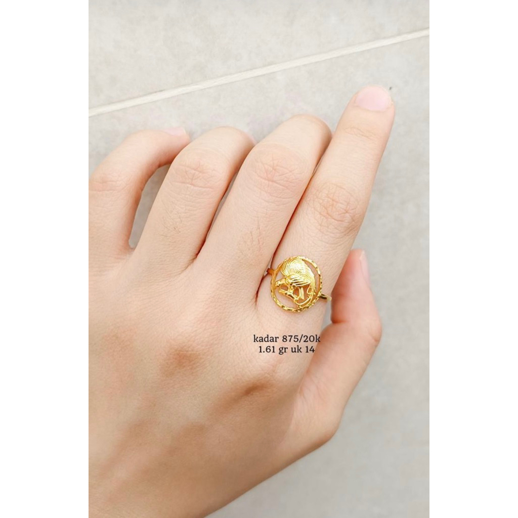 Restock... Cincin emas asli kadar 875 model cendrawasih