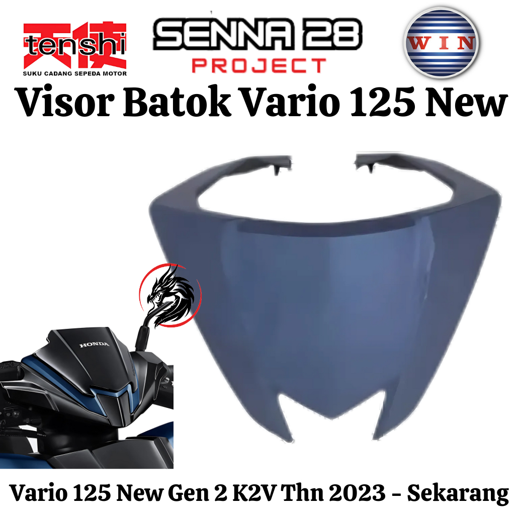 Visor Batok K2V Vario 125 NEW LED Gen2 2023 K2V Biru Doff