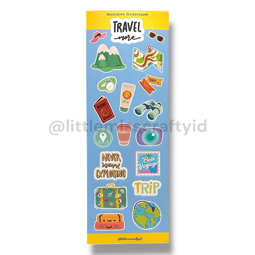 

Sticker Vynil Travel More Journal | waterproof Kisscut