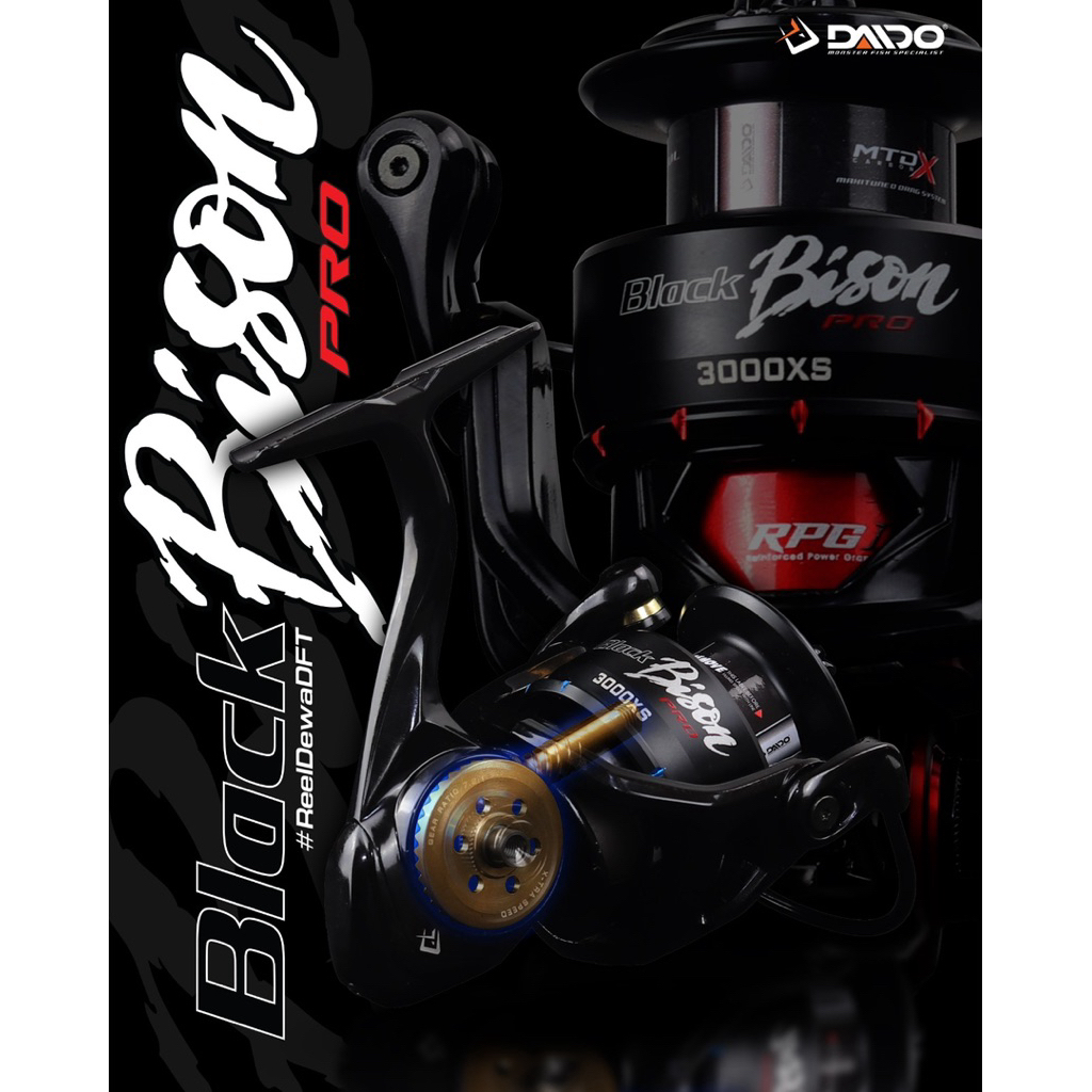 REEL POWER HANDLE DAIDO BLACK BISON PRO X-TRA SPEED 7:2:1 Gear Ratio, Monster Fish Specialist, RPG-I