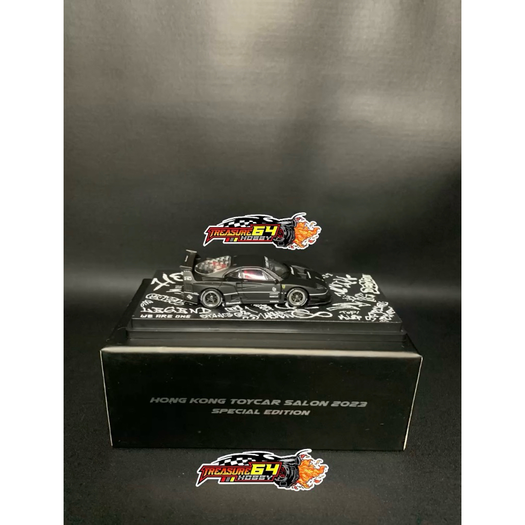 Inno64 Ferrari F40 LBWK Hong Kong Toycar Salon 2023 Matte Black