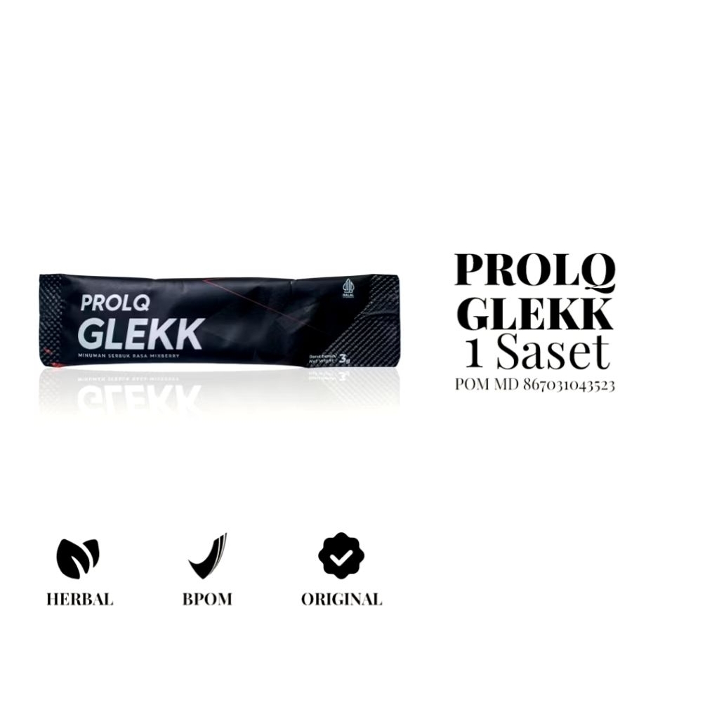 

Suplemen Serbuk Stamina Pria By Dr.Boyke - PROLQ GLEKK (Eceran/PerSachet)