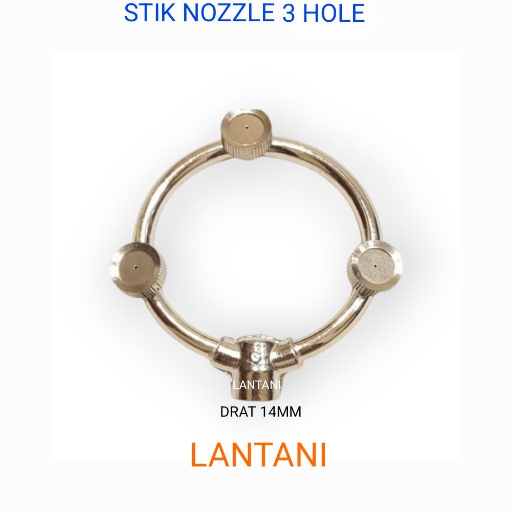 LANTANI - STIK NOZZLE SPRAYER MATA 3 BULAT STIK SPRAYER KEPALA 3 SEMPROT HAMA