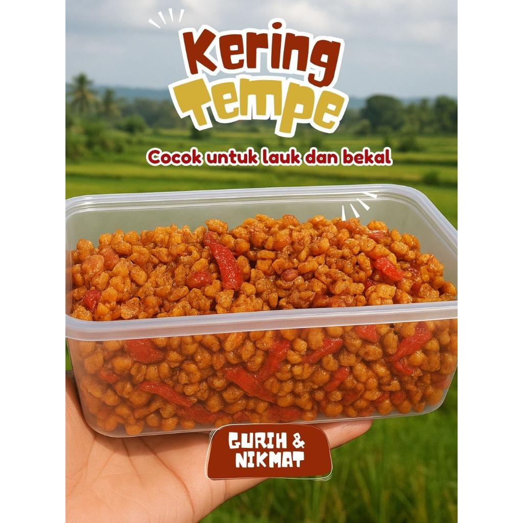 

Qiana Qrispy Snack Tempe kering tempe orek kacang teri cocok untuk lauk dan bekal