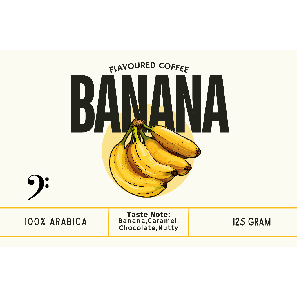 

CLEF COFFEE - Flavored Coffee in Jar - Banana (Biji Kopi)