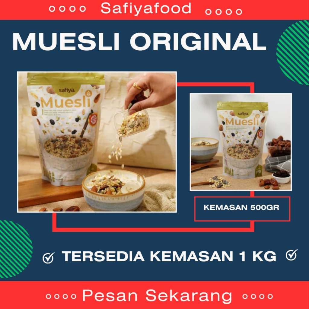 

Multigrain Safiya Muesli Fruit and Seed 500Gr Sereal Sehat Original Diet