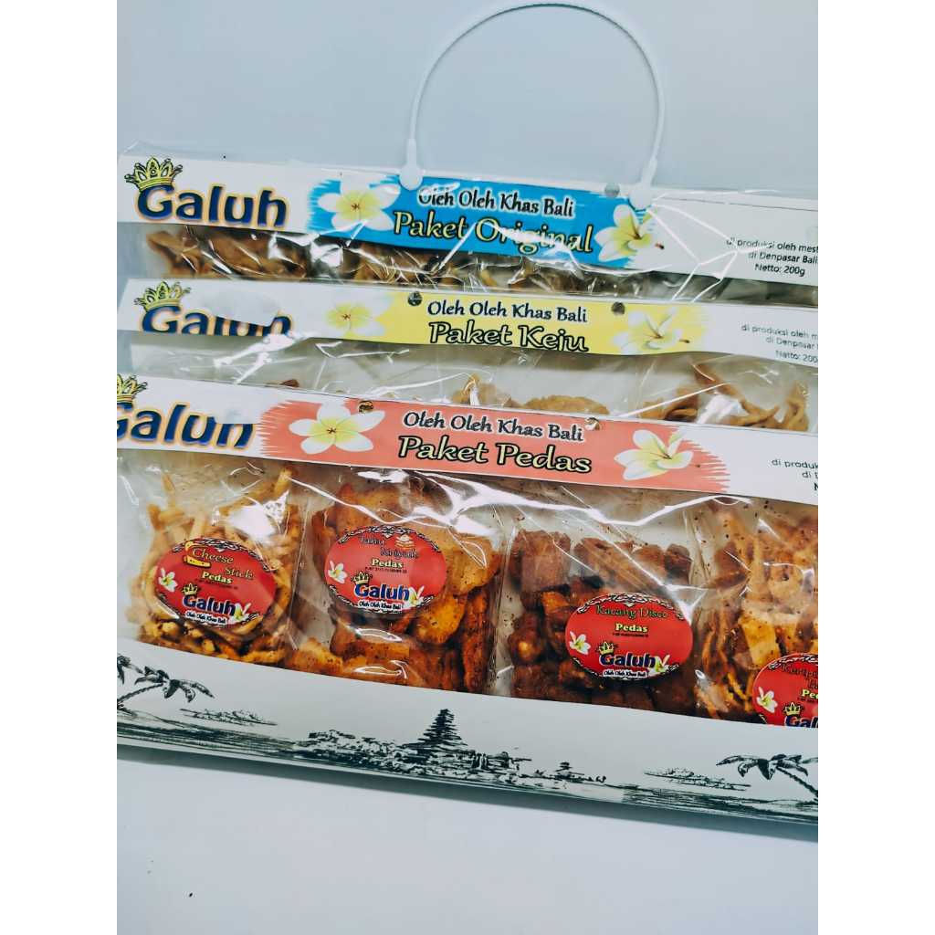 

Aneka Macam Snack Galuh Paket isi 4 Oleh Oleh Khas Bali