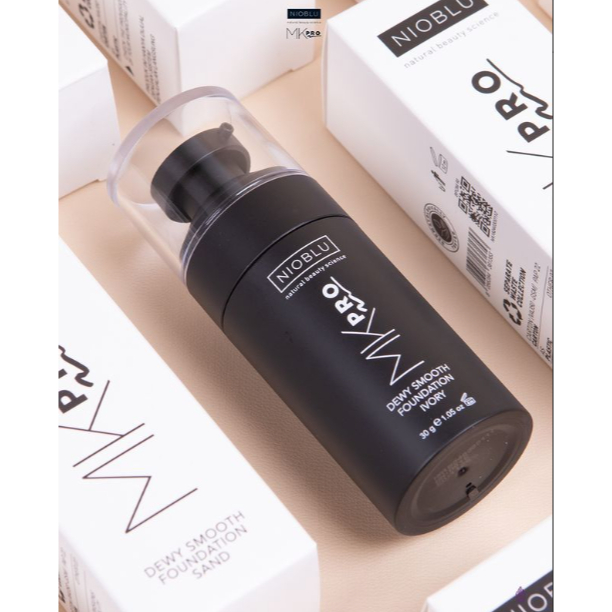 Jafra Nioblu MKPRO Dewy Smooth Foundation Ivory - Nude - Sand pengganti Jafra Radiance Foundation Br
