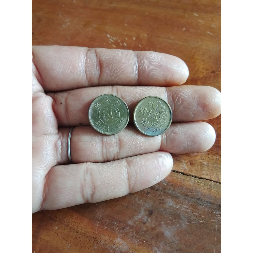 koin kuno jepang 50 sen dari abad 19 sampai 1950 harga untuk satuan koin