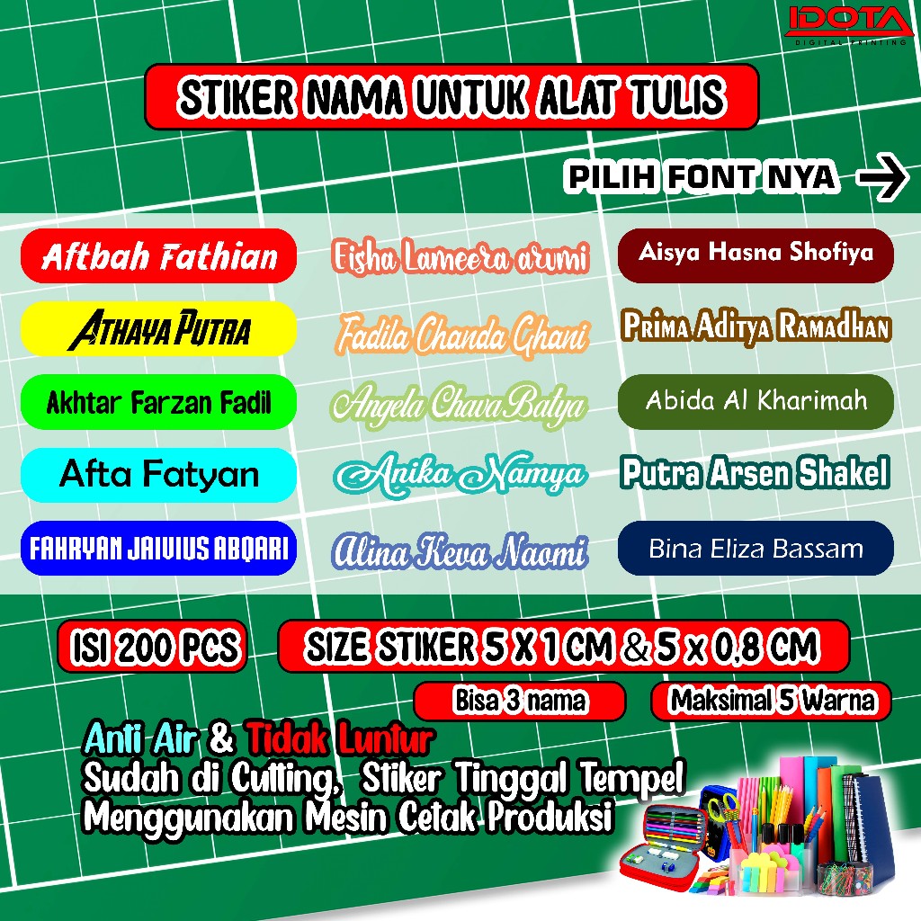 

STIKER NAMA UNTUK ALAT TULIS SEKOLAH KANTOR