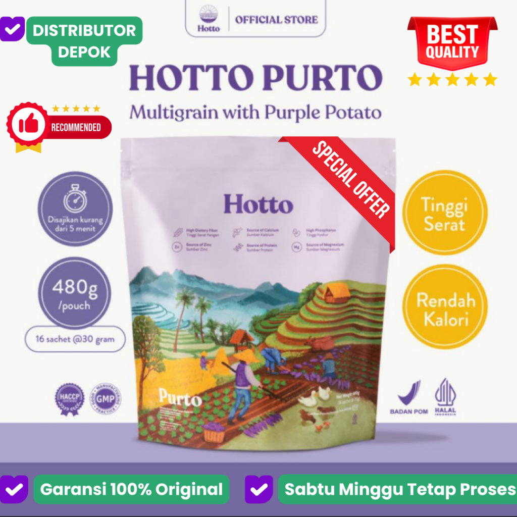 

Hotto hoto purto / porto / mame official store / shop original - minuman sehat hotto 16 sachet mutligrain bantu diet , gerd , maag , magh , asam lambung , gula darah & kolesterol