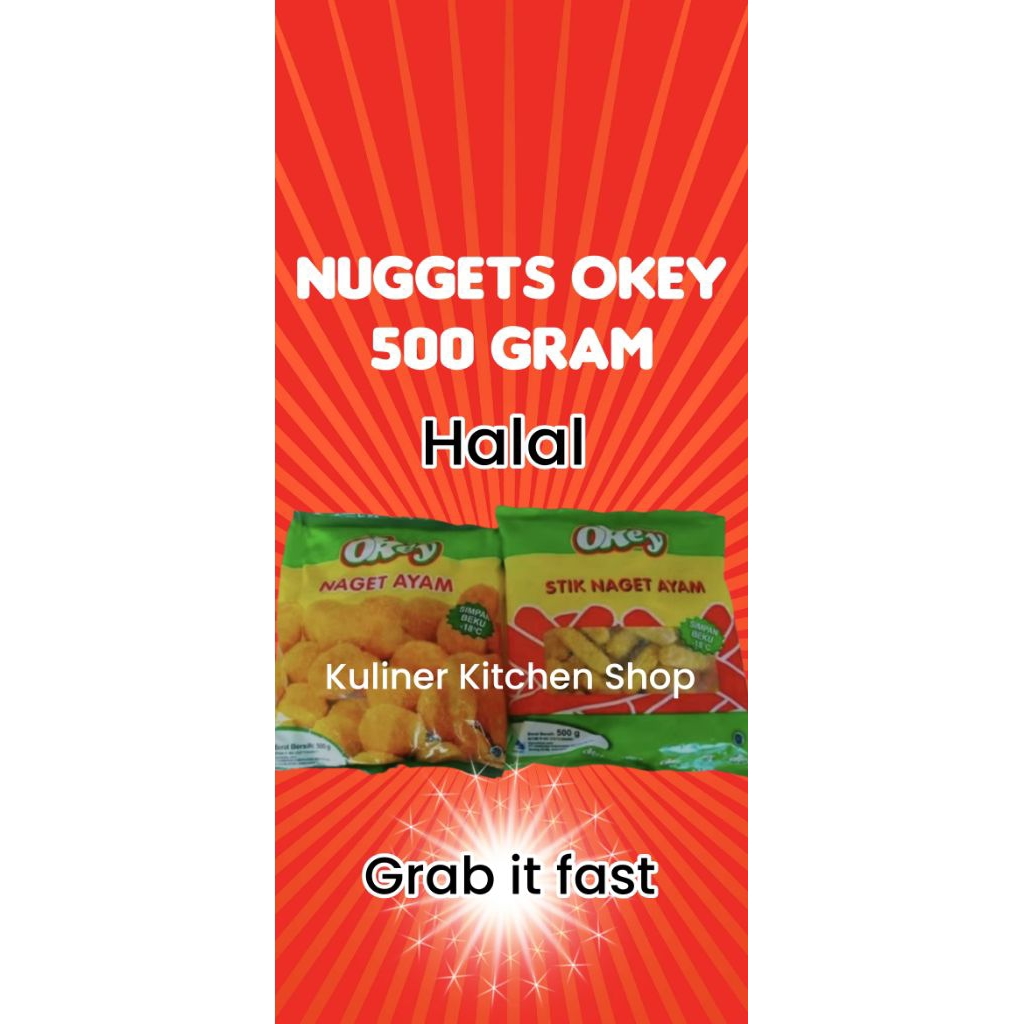 

Nugget Ayam OKEY - Bulat & Stick | 500 Gram