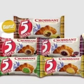 

5 DAYS CROISSANT RASA SRIKAYA, COKLAT CHESEE, DAN BANANA CHOCO