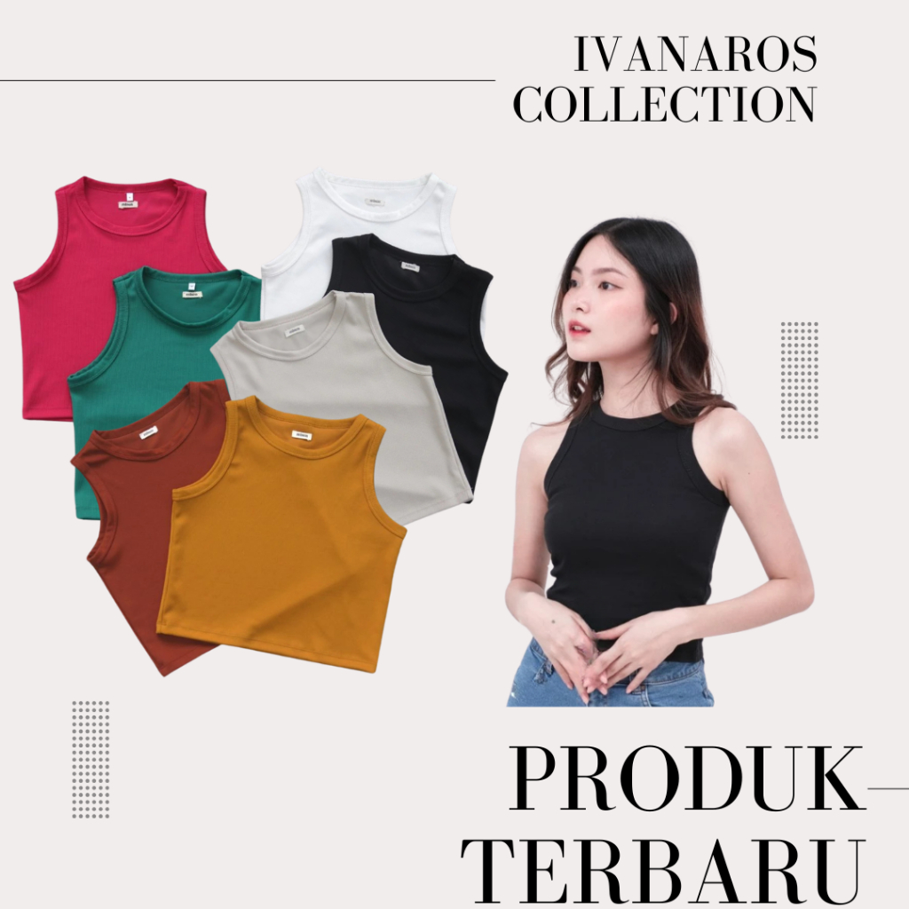 6 pcs Tanktop Korea | Singlet Korea |Manset Singlet  Wanita Remaja Dewasa