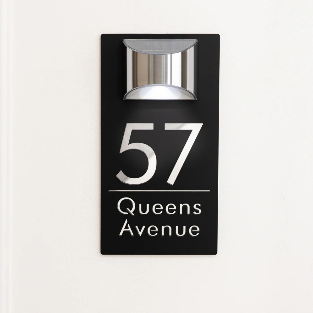 Nomor Rumah Akrilik Lampu Panel Surya / Nomor Rumah Akrilik Otomatis Solar Panel / Lampu Panel Surya