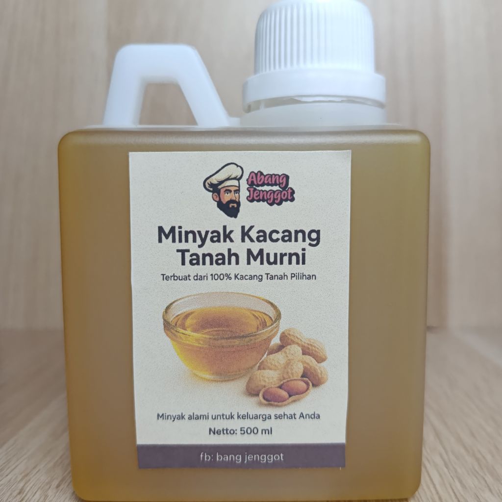 

Minyak Kacang Tanah Murni 500 ml / peanut oil 500 ml, kemasan jerigen segel anti tumpah
