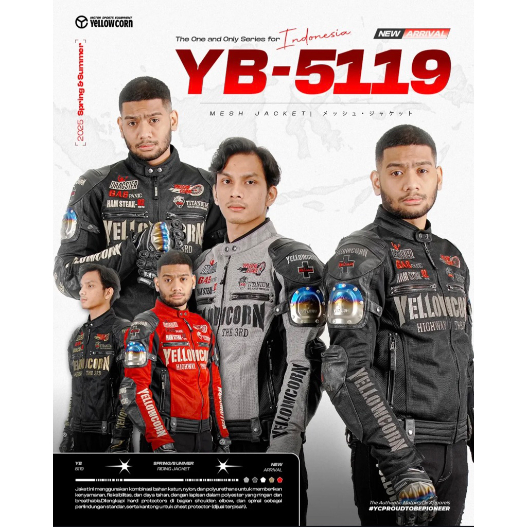 JAKET YELLOWCORN TITANIUM YB 5119 YB5119 KOLEKSI 2025