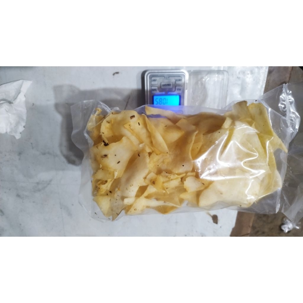 

kripik singkong rasa gurih tidak keras renyah