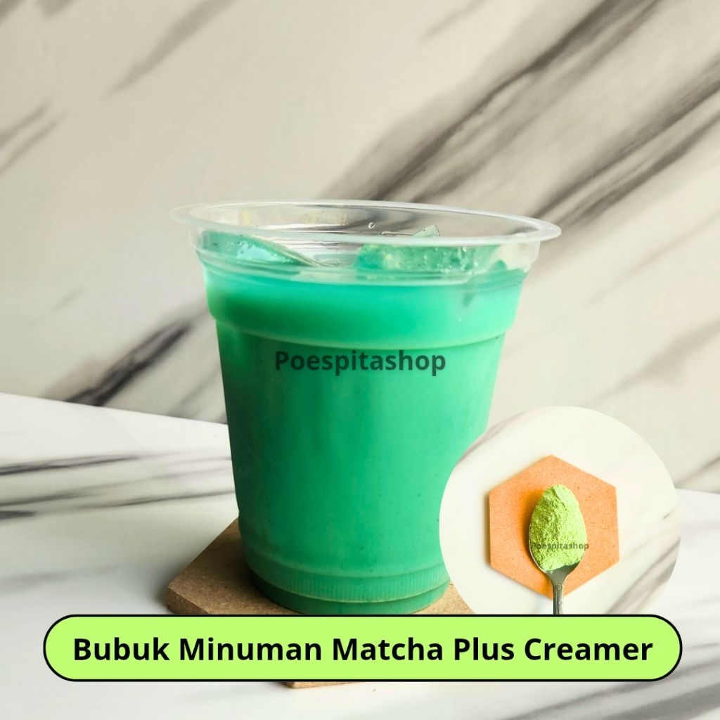 

50 gr Bubuk Minuman Matcha Plus Creamer (Tanpa Gula)