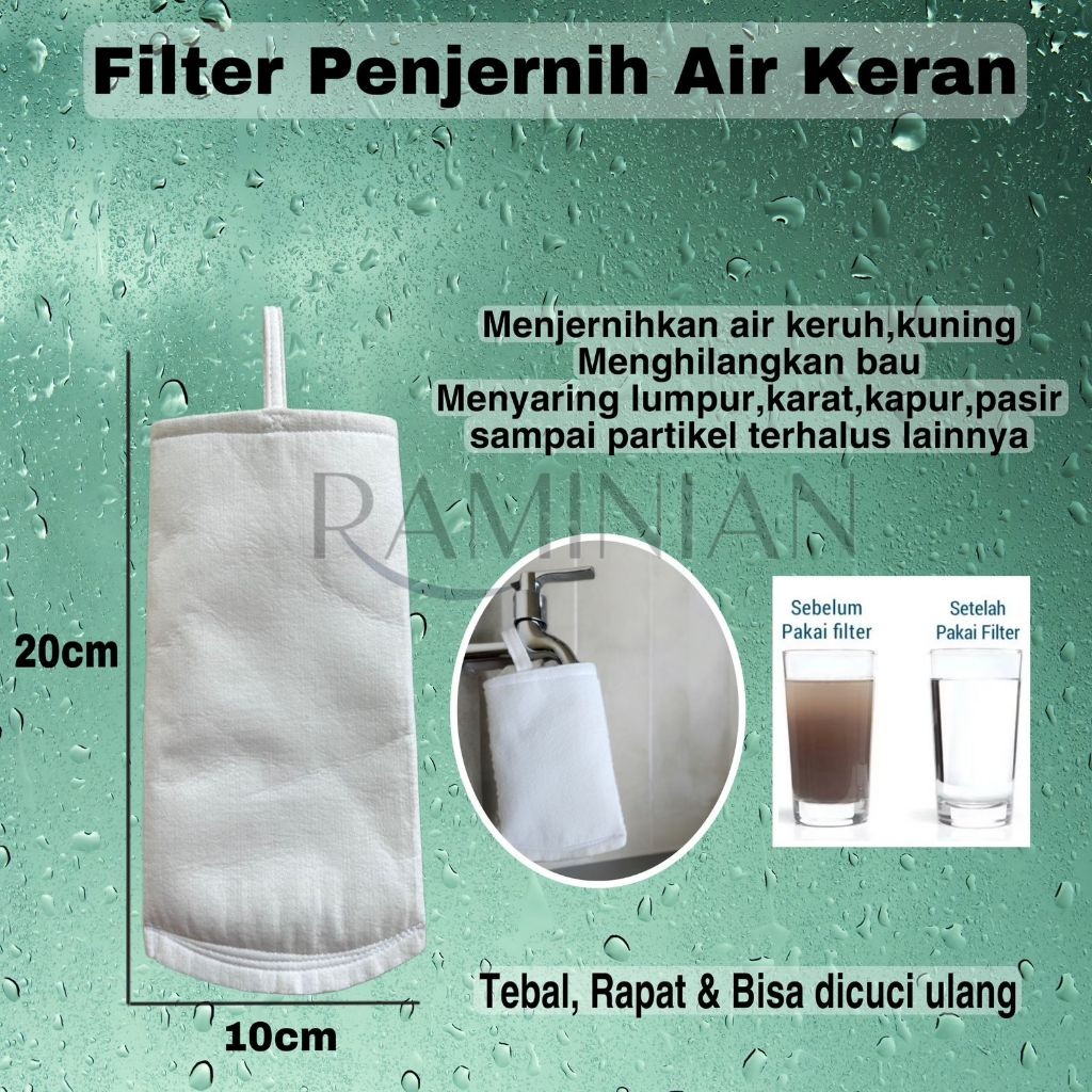 Saringan Penjernih Air Keran Filter Air Saringan Penjernih Air Sumur Keruh bau Berkarat