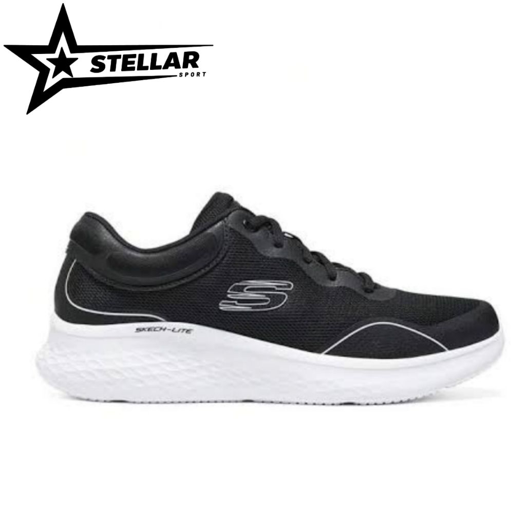 SEPATU PRIA SKECHERS (41/26cm) SKECH LITE PRO PRANO BLACK WHITE ORI 100% BNIB 232774/BKW