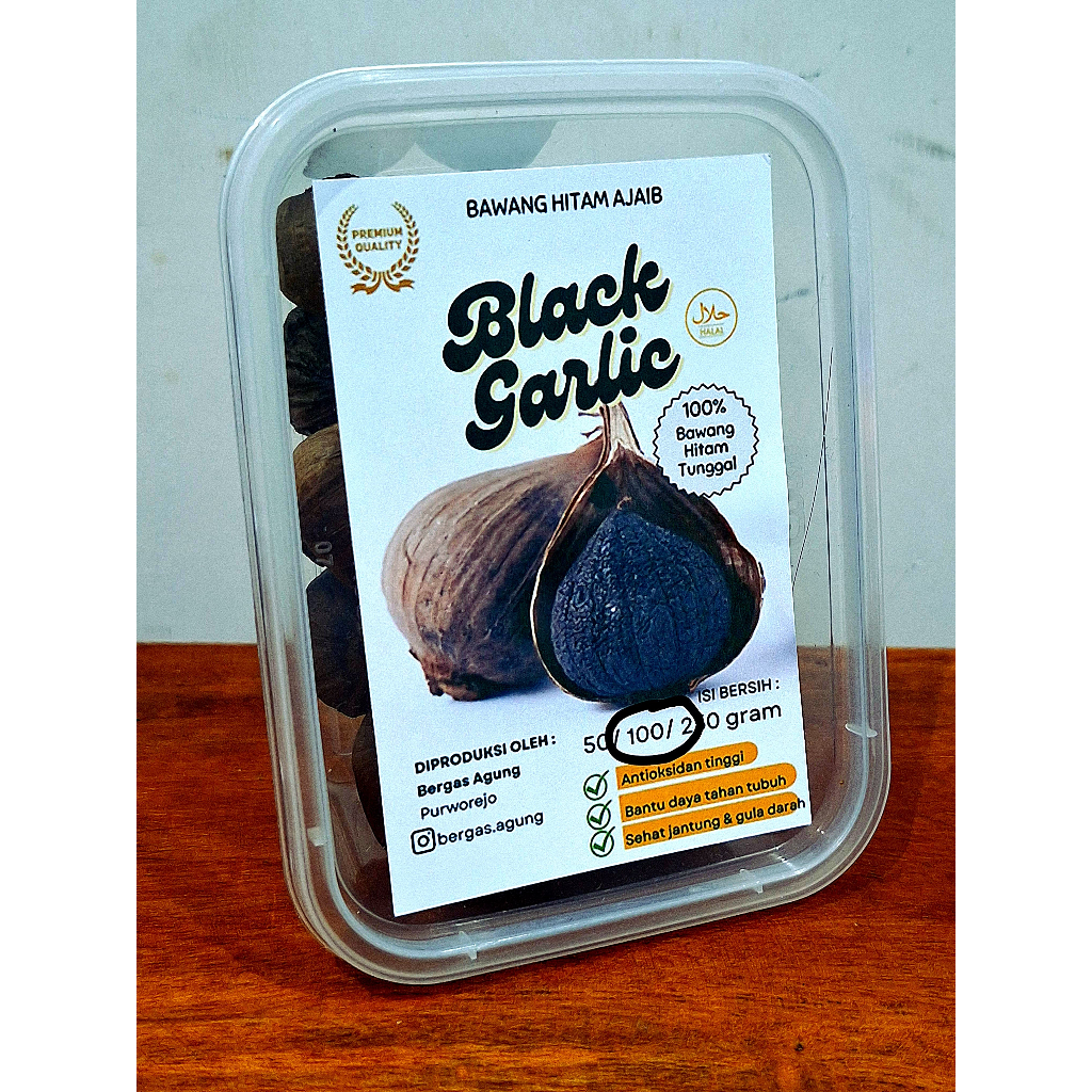 

Black Garlic / Bawang Hitam Tunggal / Lanang / 100 gr