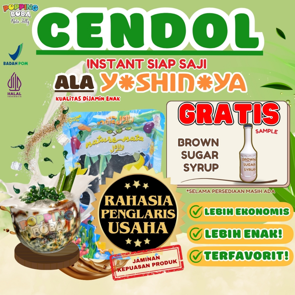 

JellyCendolKecebongAlaYoshinoyaPerpaduan CARNATION Susu Kental Manis - Jelly Cendol Kecebong 500 Gram | Cocok Untuk Semua Jenis Minuman