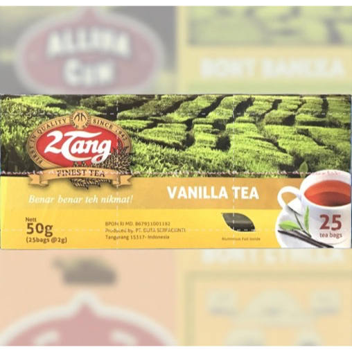 

2Tang Vanilla 25bag Tea Teh Vanila 2 Tang Dua Tang Teh Rasa Vanila Melati Herbal Jasmine Tea