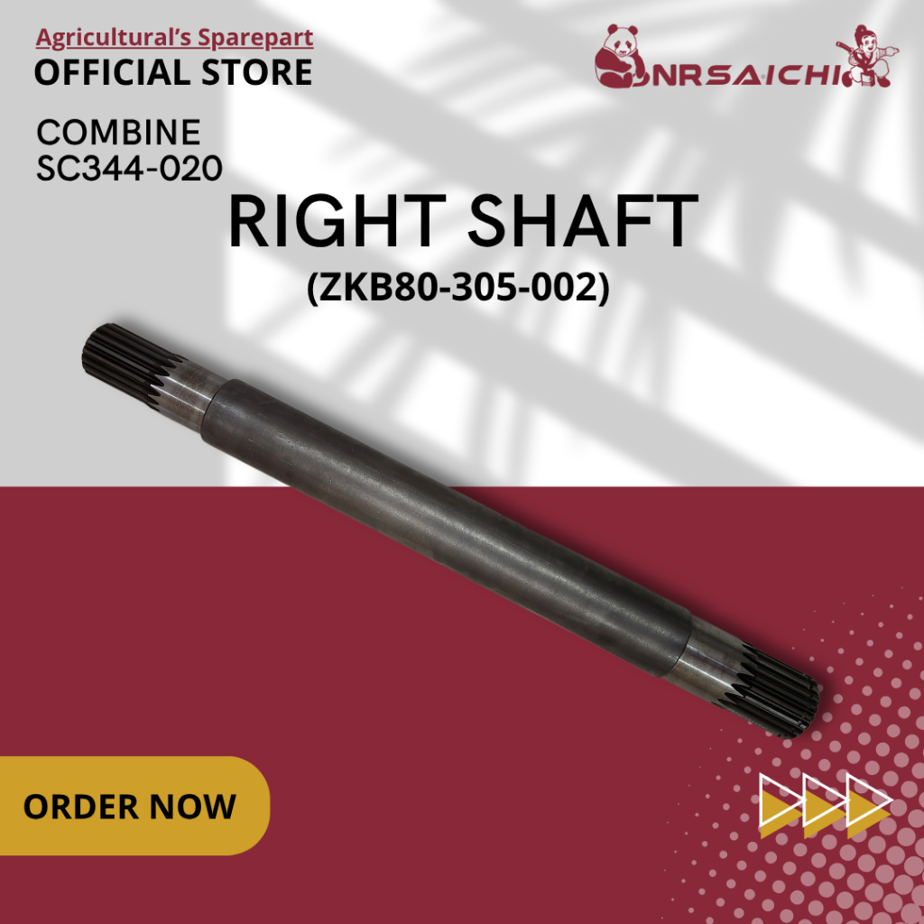 RIGHT SHAFT ZKB80-305-002 Combine Harvester MAXXI BIMO | nrsaichi