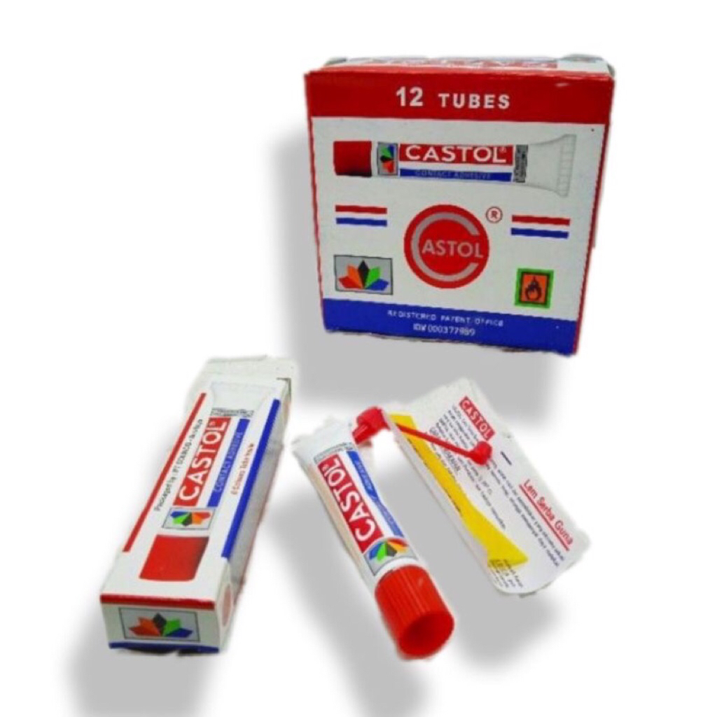 

Promo!!! 1 Box (12Pcs) Lem Castol Tanggung 21cc