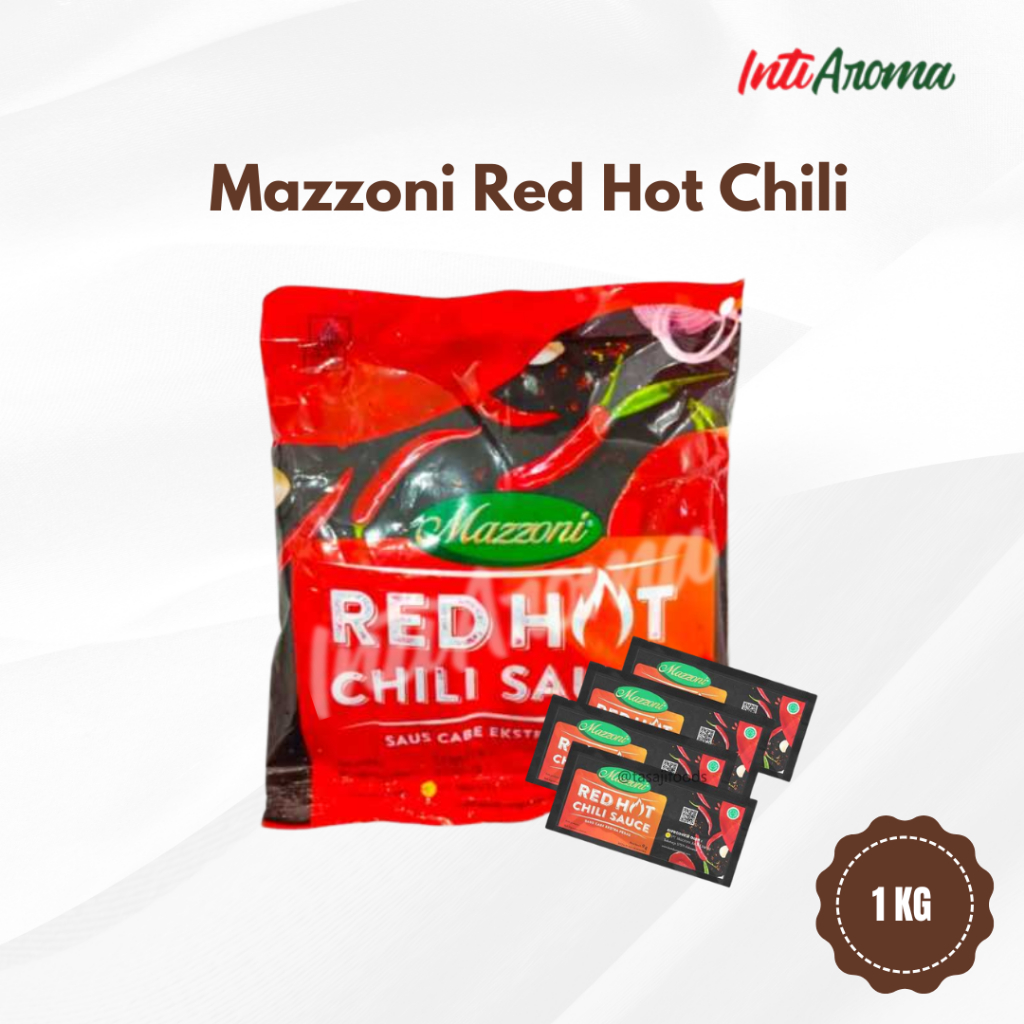 

Mazzoni red hot chili sauce kemasan sachet