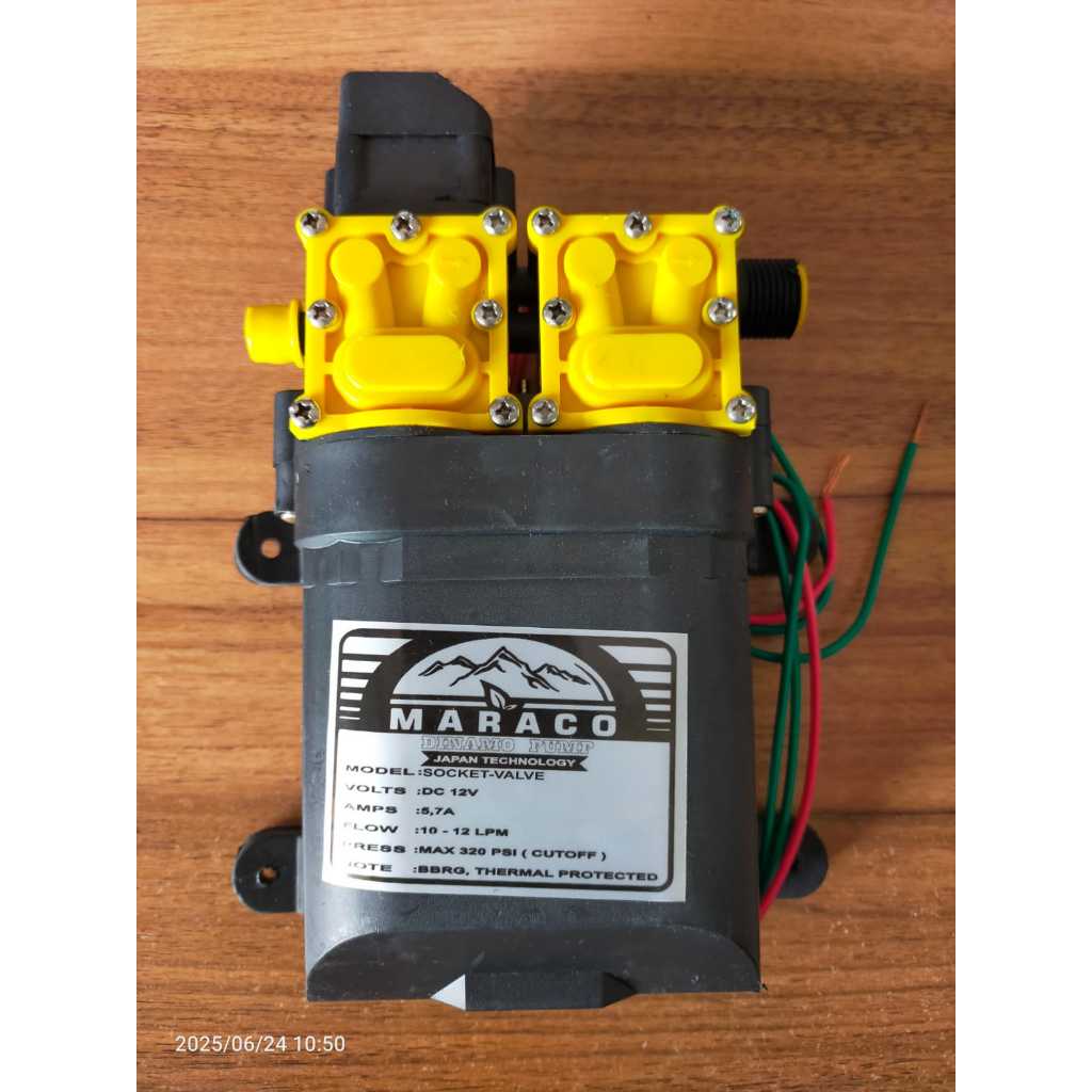 DINAMO PUMP / POMPA DC DOUBLE 320 PSI 12 VOLT MARACO SS dan SD