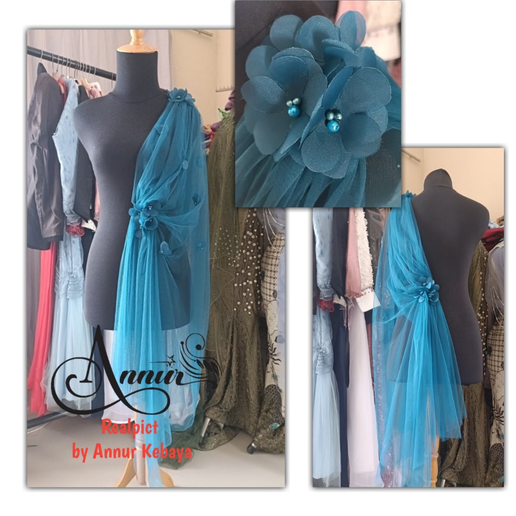 REALPICT 118 selendang kebaya hiasan kebaya hiasan bahu variasi bahu drapery kebaya 118 hiasan gaun 