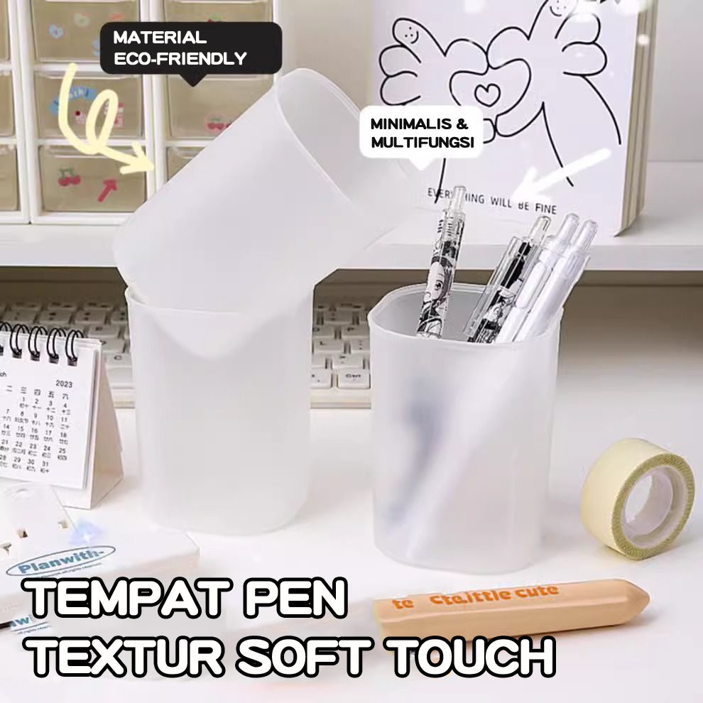

Tempat Alat Tulis Transparan / Desk Organizer Tabung Transparan